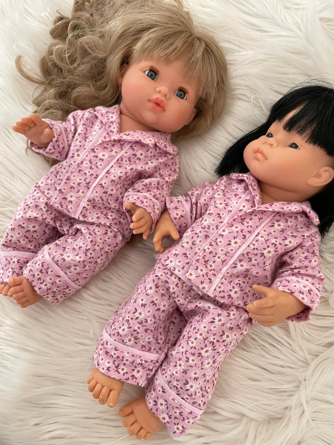 38cm Pyjamas - Flannelette - Daisy Pink