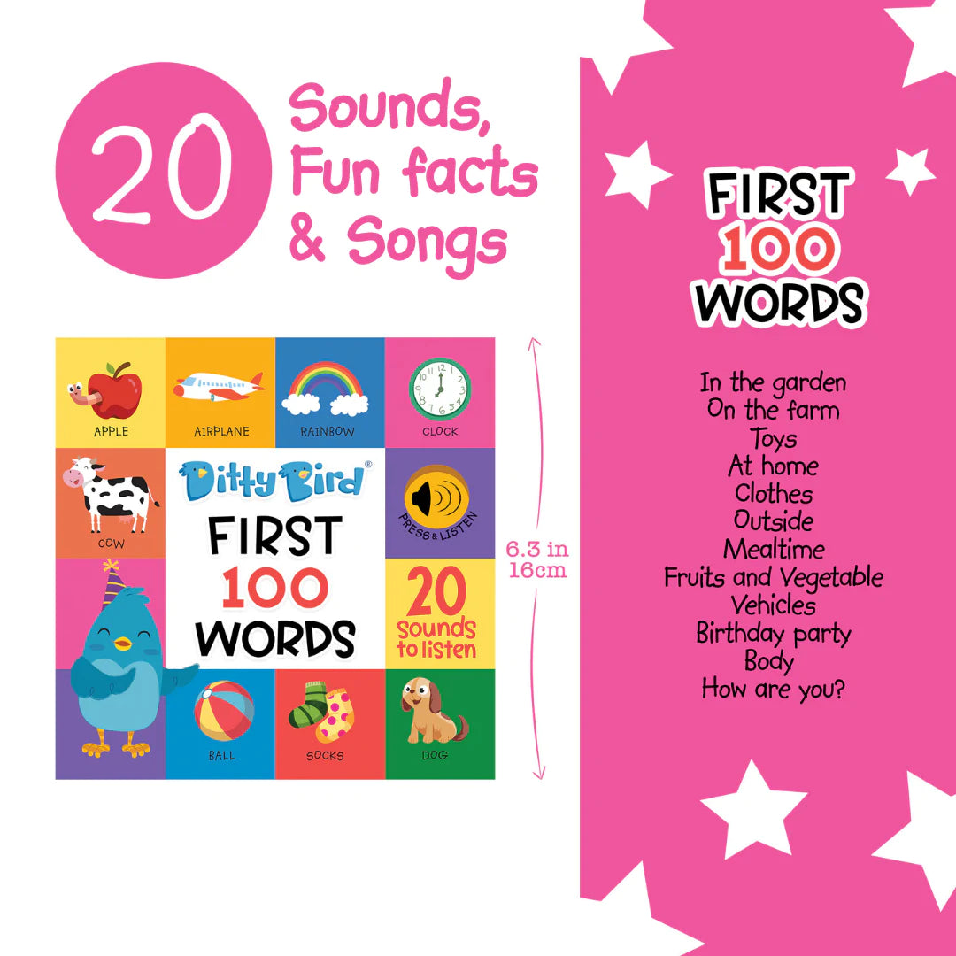 Ditty Bird Sound Book - First 100 Words