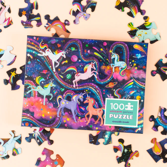 Holographic Puzzle 100 Piece - Unicorn Galaxy