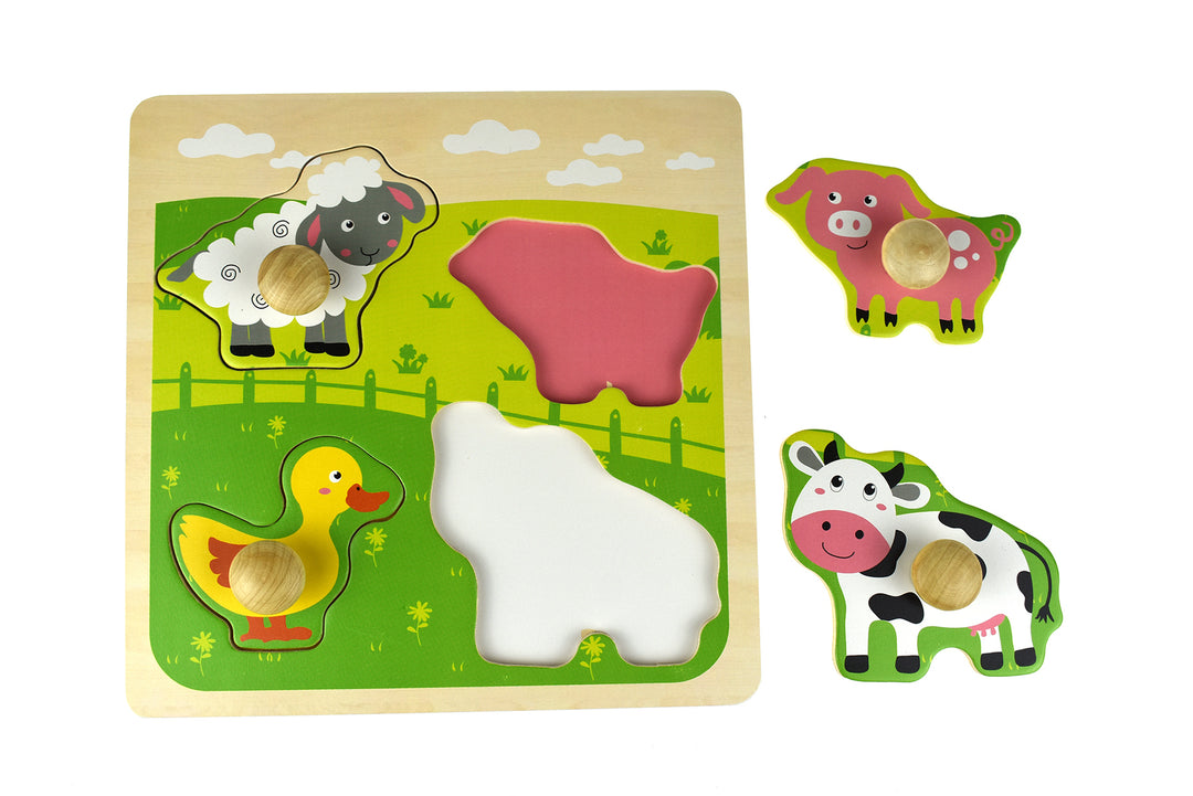 Large Peg Puzzle - Farm Animal