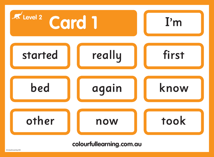 SIGHT WORDS level two EXPAND VOCABULARY