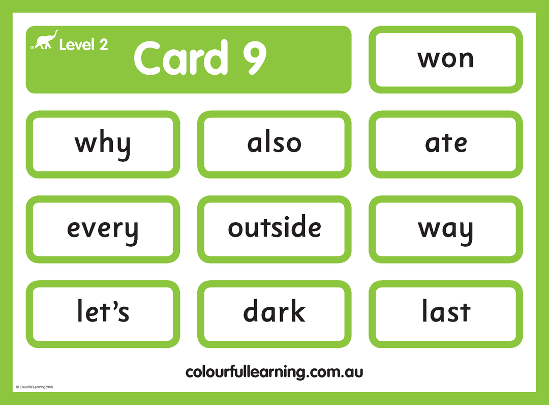 SIGHT WORDS level two EXPAND VOCABULARY