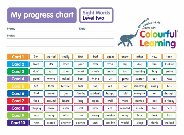 SIGHT WORDS level two EXPAND VOCABULARY