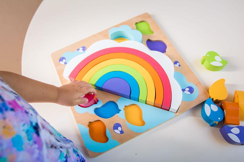 Wooden Puzzle - Large Sun and Rainbow