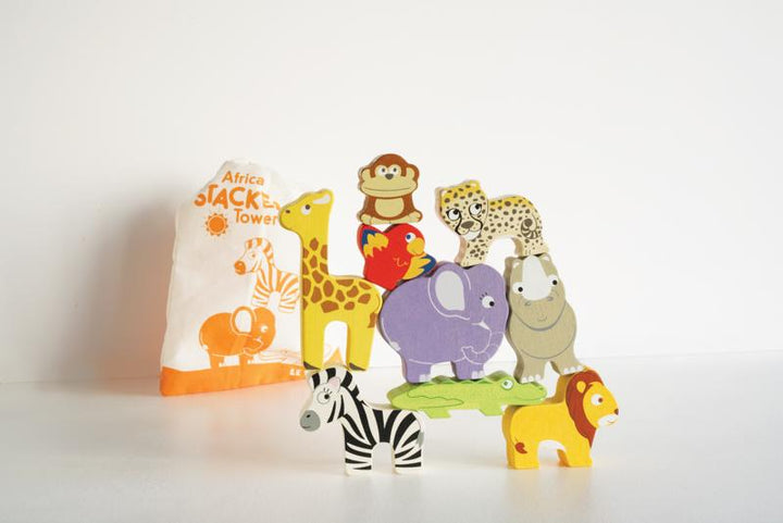 Stacking Animals & Bag | Africa