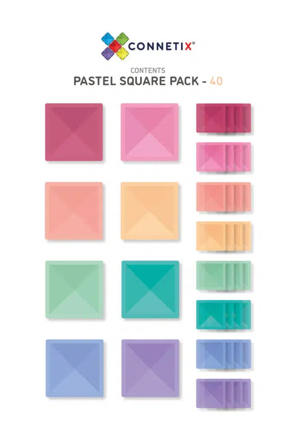 40 Piece Square Pastel