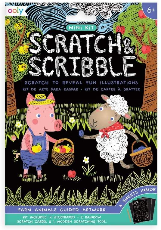 Mini Scratch & Scribble - Farm Animals