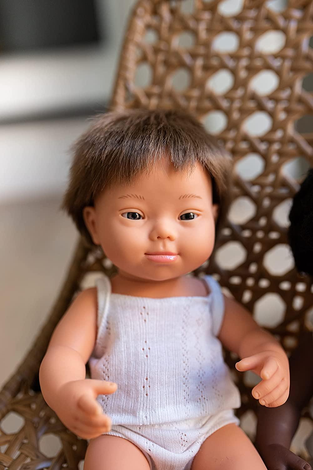 Miniland Doll - Caucasian Boy - Down Syndrome - 38cm