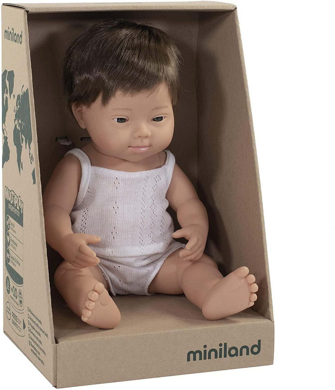 Miniland Doll - Caucasian Boy - Down Syndrome - 38cm