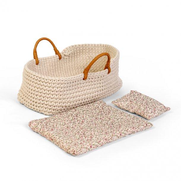 Dolls Basket - Knitted - 35cm