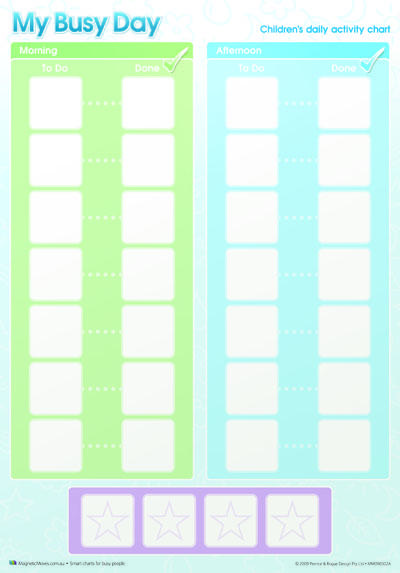 My Busy Day Magnetic Activity Chart