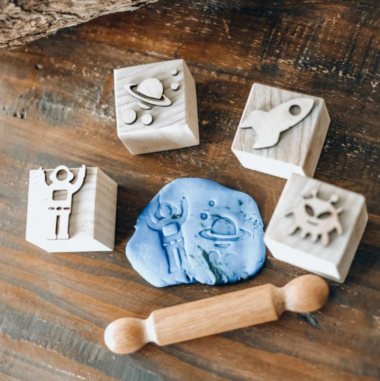 Space Playdough Stamps