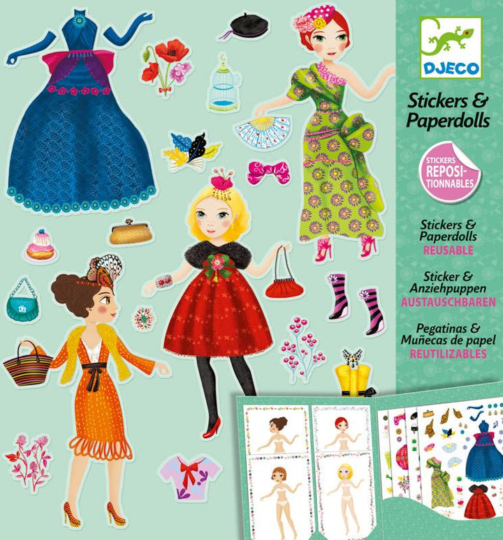 Repositional Stickers Set - Fashion Dolls