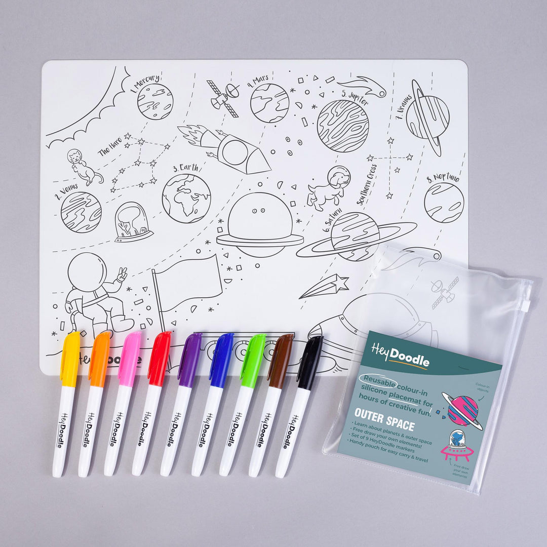 Reusable Colour-in Placemat - Outer Space