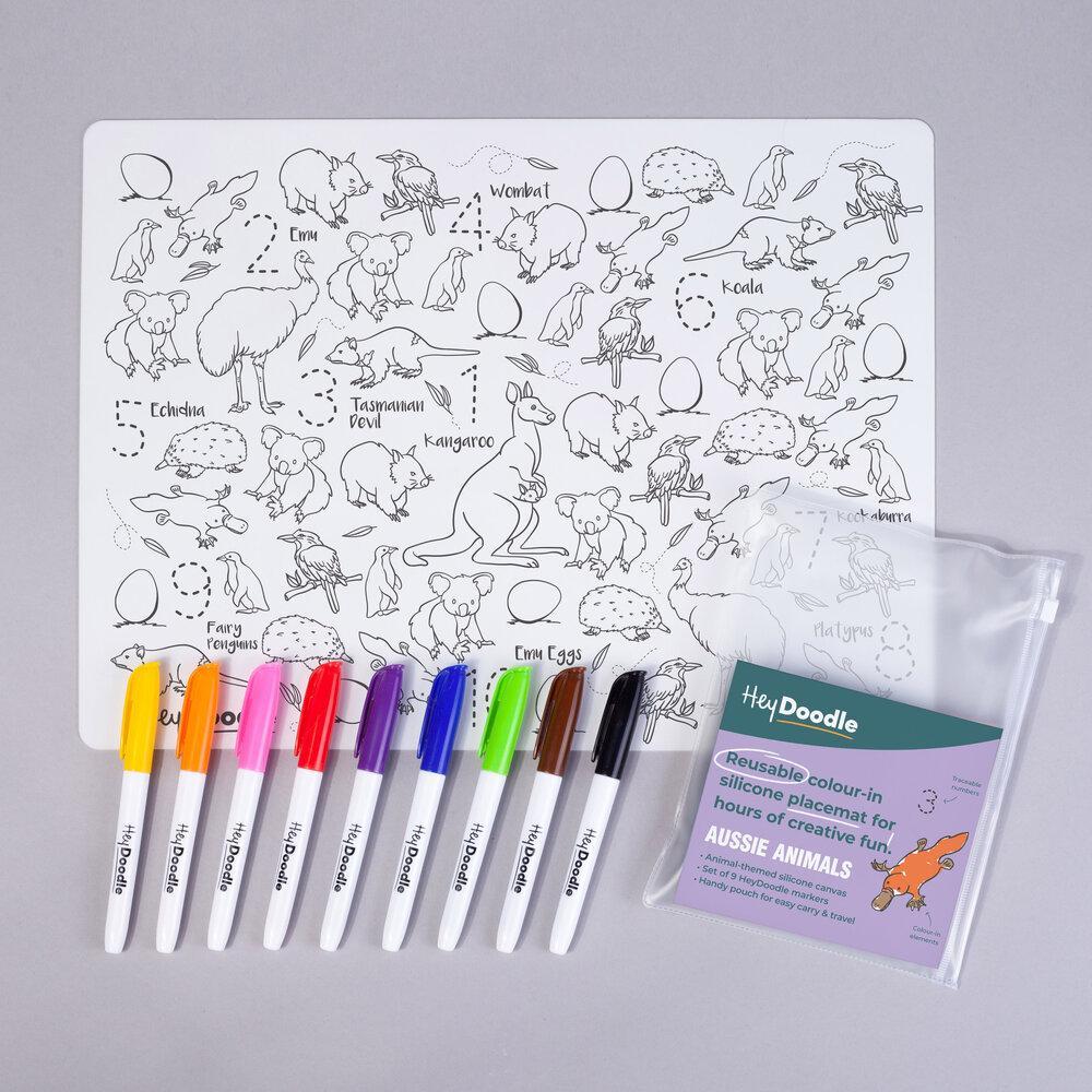 Reusable Colour-in Placemat - Aussie Animals