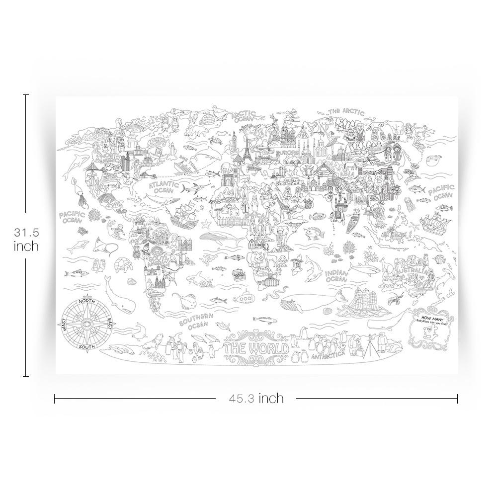 Giant Colouring Poster - The World
