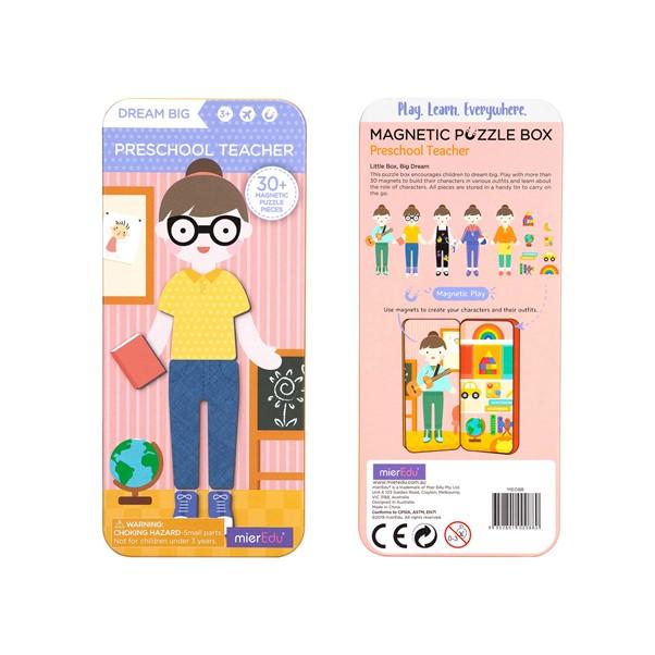 Magnetic Puzzle Tin - Preschool Teacher