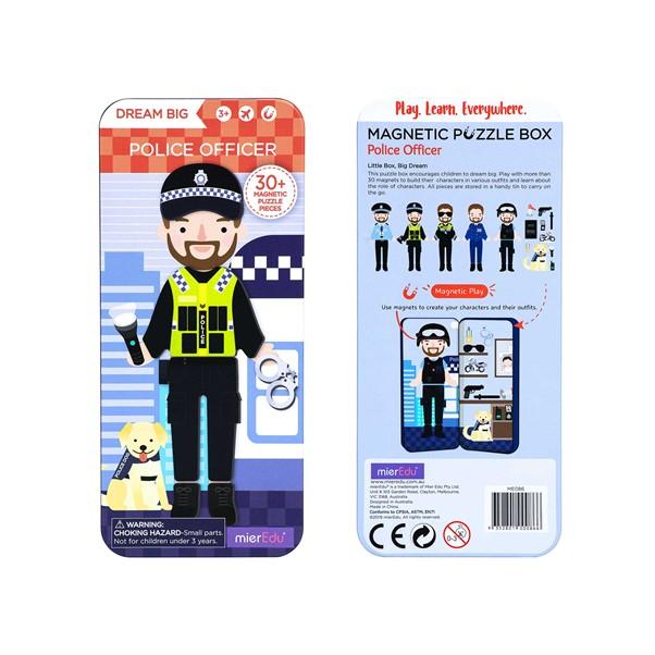 Magnetic Puzzle Tin - Police Officer