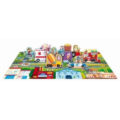 3D Puzzle and Book Set - Vehicles