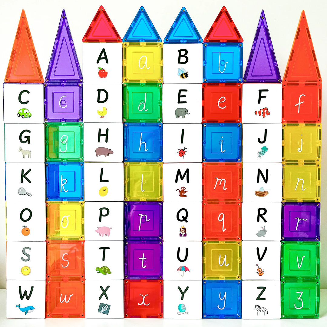 Magnetic Tile Toppers - Alphabet Upper Case Pack