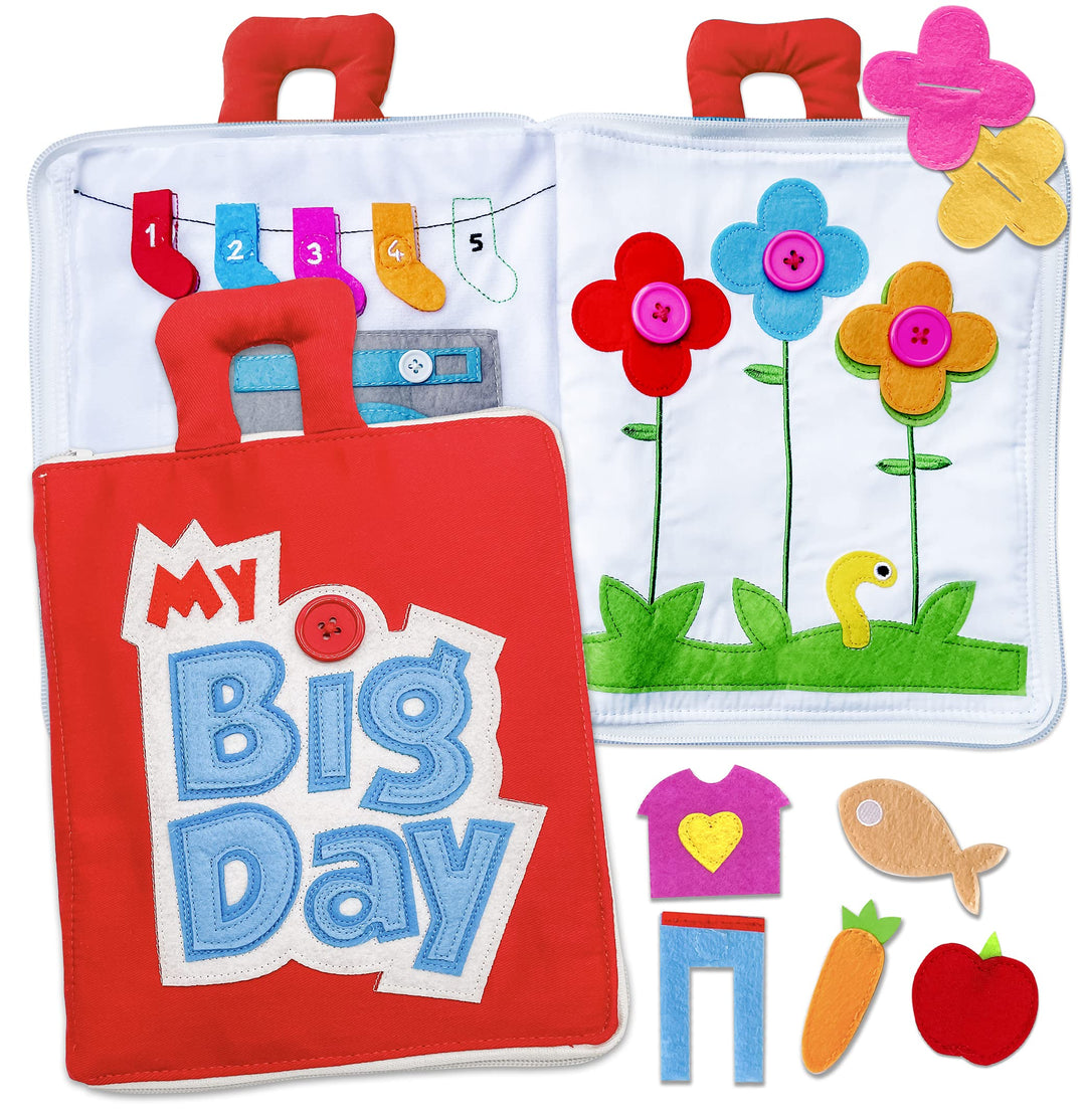 My Big Day Red Edition - Fabric Quiet Book