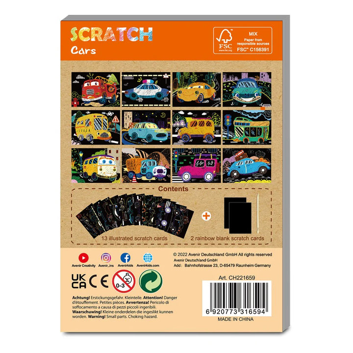 Mini Scratch Book - Cars