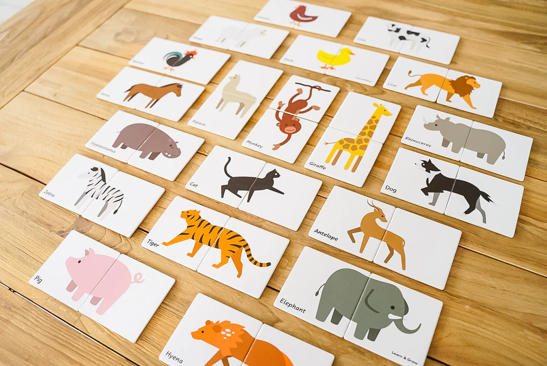 Magnetic Tile Toppers - Duo Animal Puzzle Pack