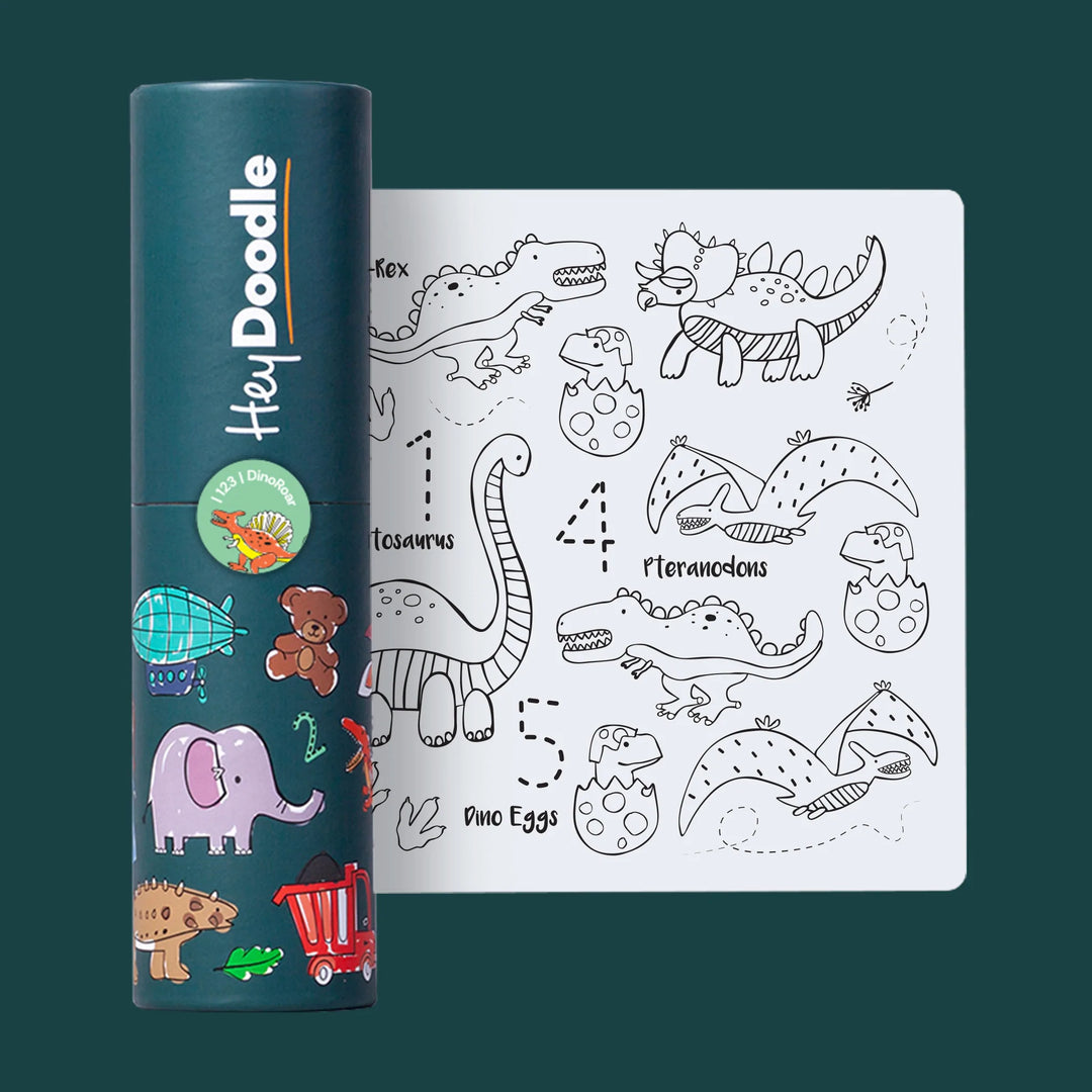 Mini Reusable Colour-in Placemat - Dino Roar