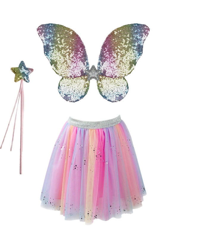 Dressup - Skirt, Wings & Wand Set - Rainbow
