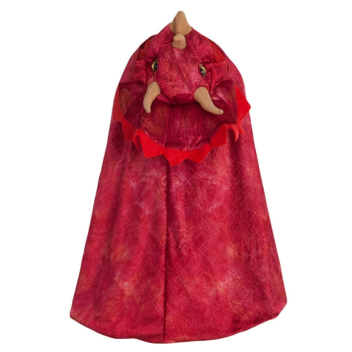 Dressup - Cape - Red Triceratops Hooded Cape