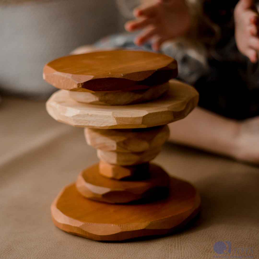 2 Tone Wooden Stacking Stones