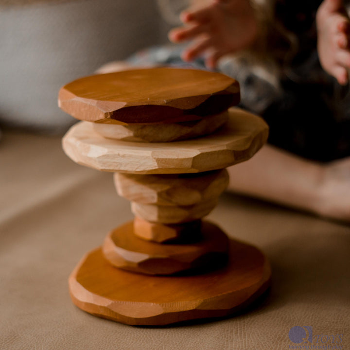 2 Tone Wooden Stacking Stones