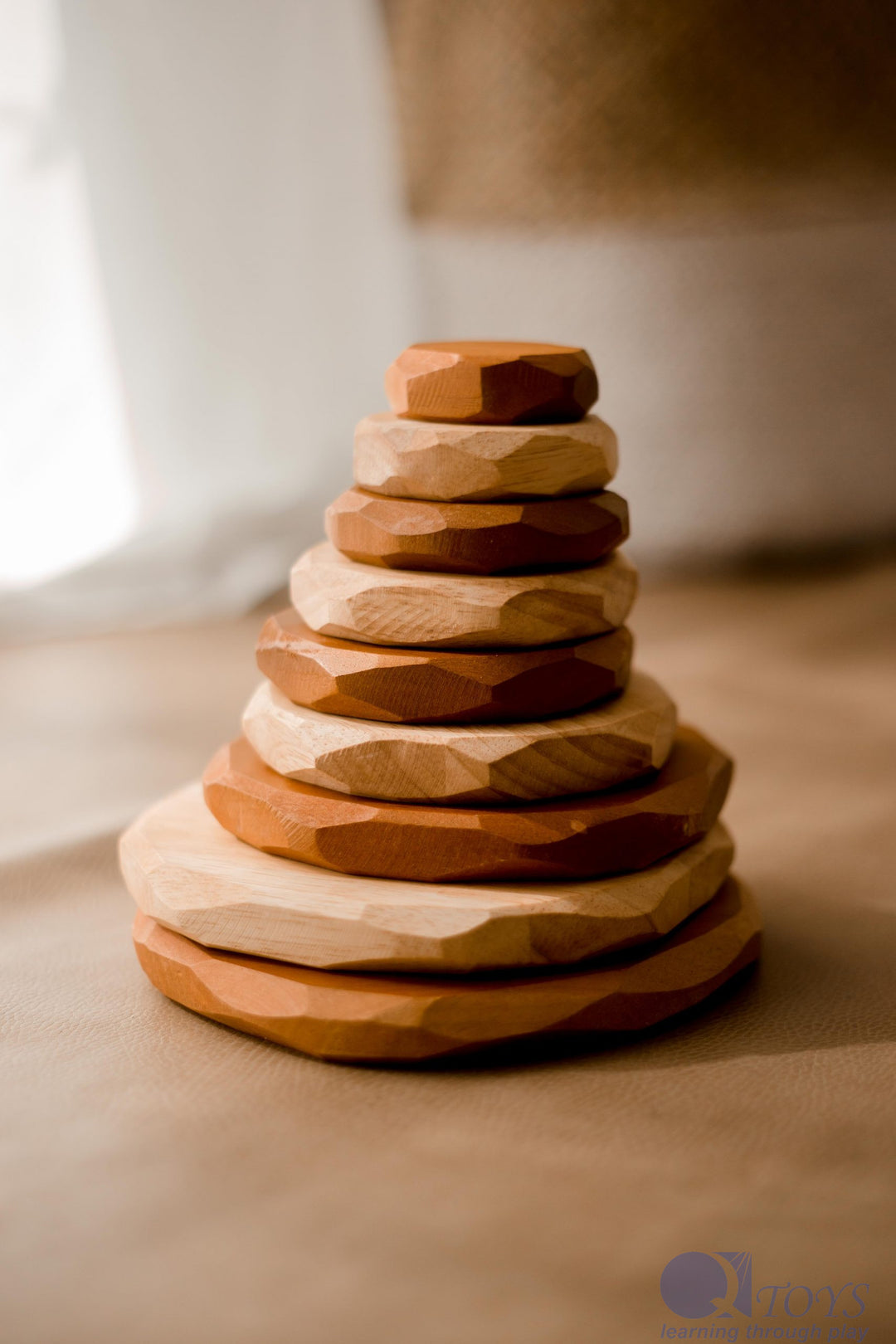2 Tone Wooden Stacking Stones