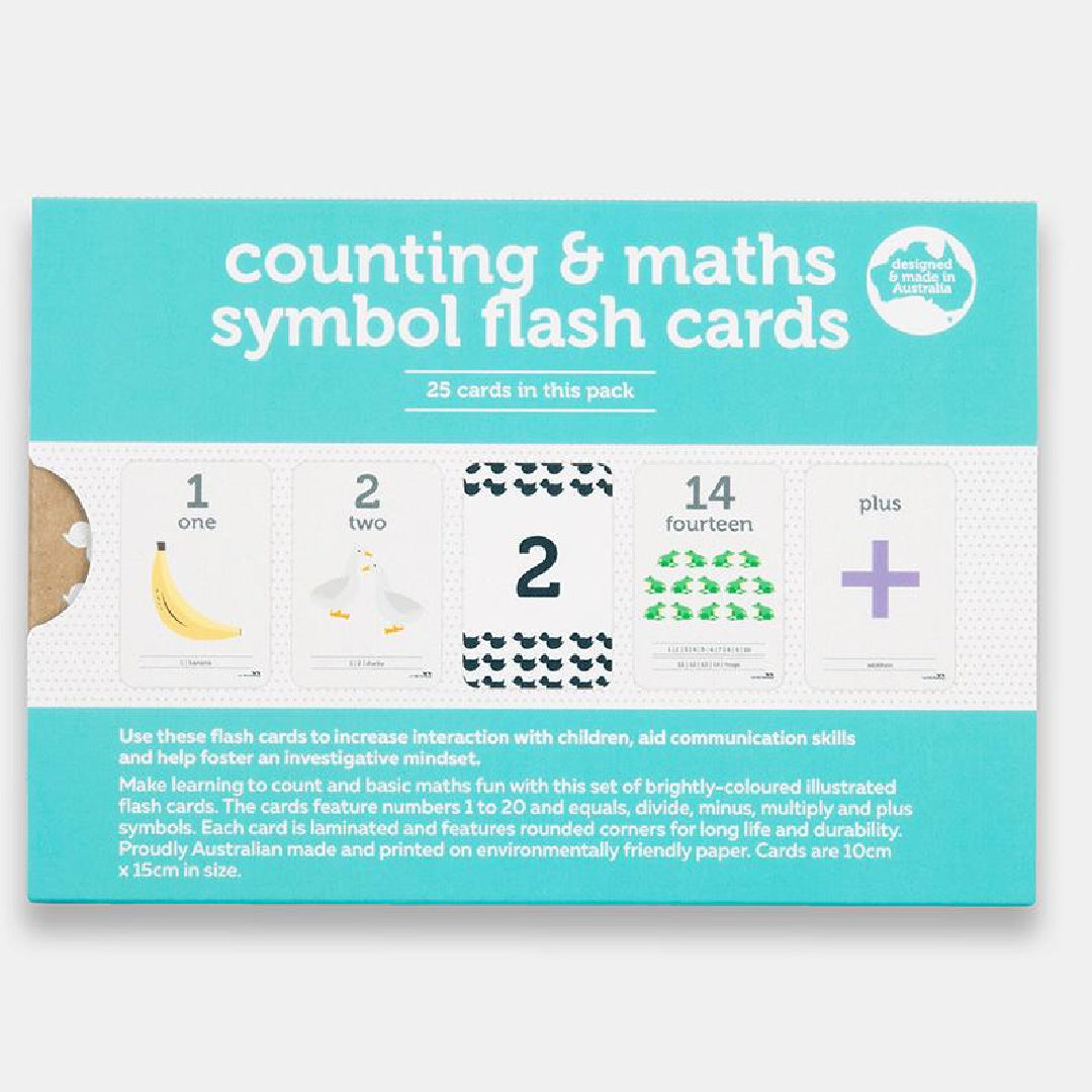 Counting and Math Symbol Flash Cards