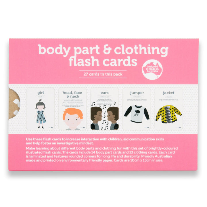 Body Parts & Clothing Flash Cards