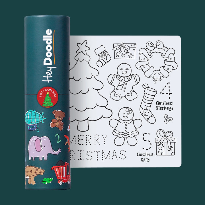 Mini Reusable Colour-in Placemat - Jingle Bells
