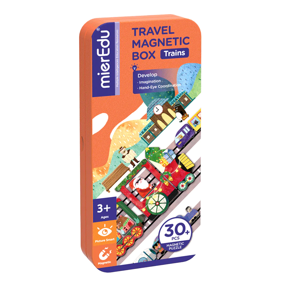 Magnetic Puzzle Tin - Trains