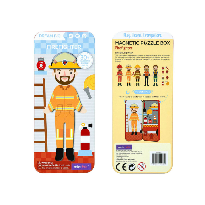 Magnetic Puzzle Tin - Firefighter