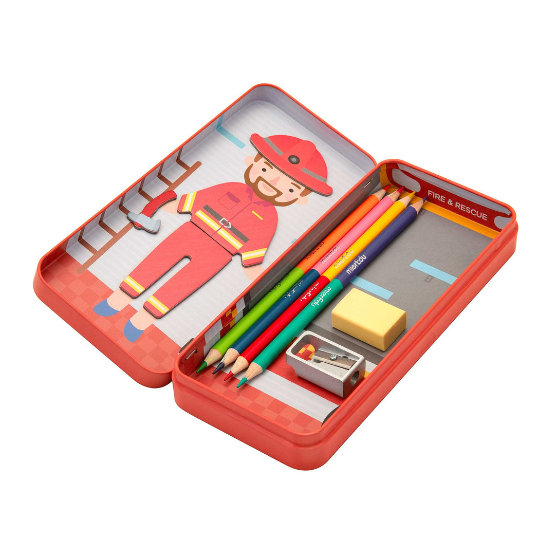 Magnetic Puzzle Tin - Firefighter