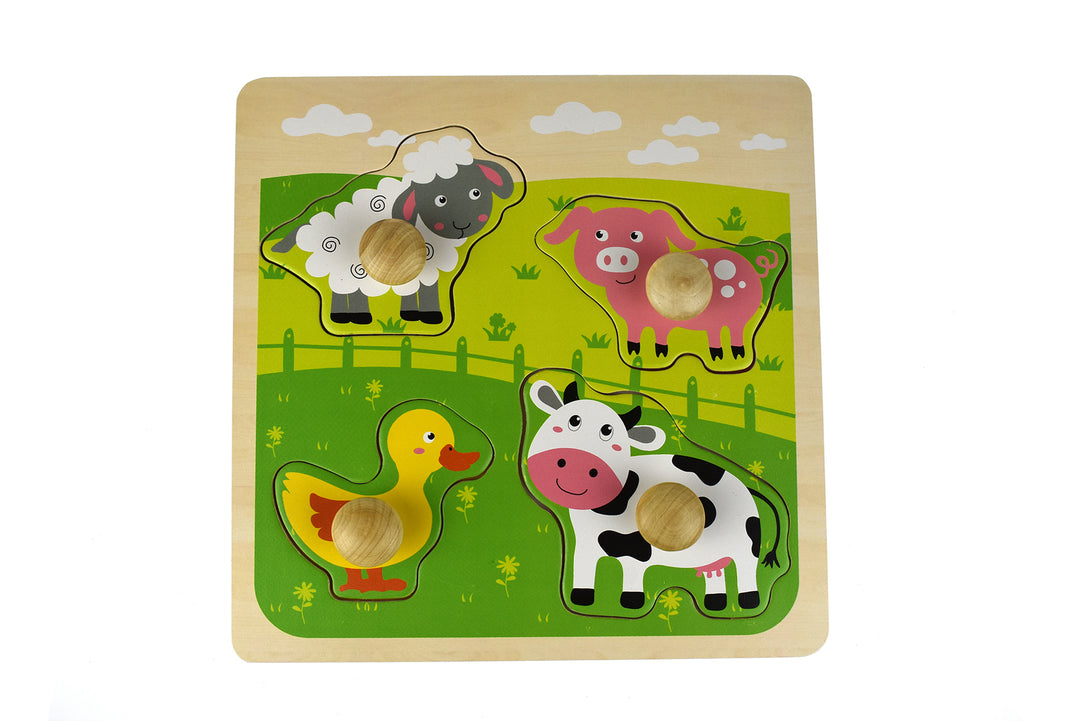 Large Peg Puzzle - Farm Animal