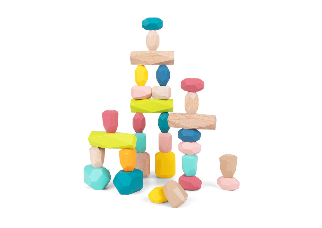 Wooden Stacking Stones - 32 Piece