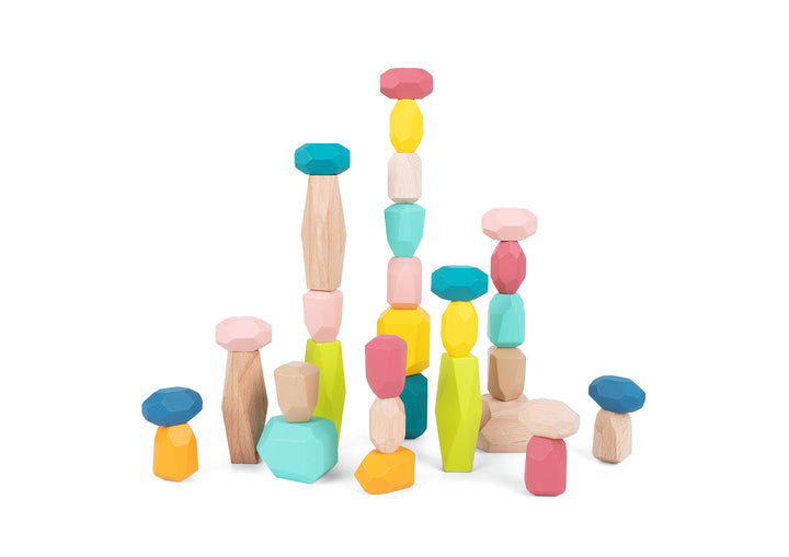 Wooden Stacking Stones - 32 Piece
