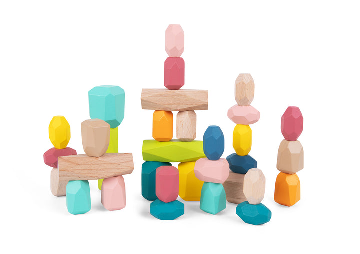 Wooden Stacking Stones - 32 Piece
