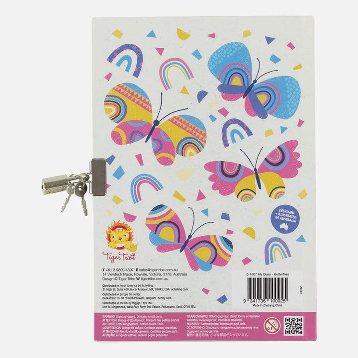 Lockable Diary - Butterflies