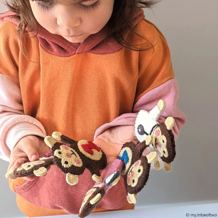 Finger Puppet Set - Five Little Monkeys