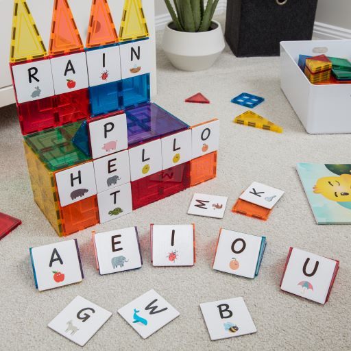 Magnetic Tile Toppers - Alphabet Upper Case Pack